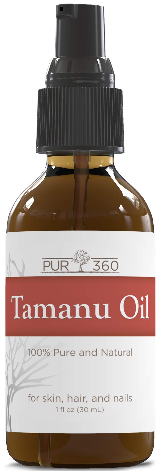 PUR360 Tamanu Oil Best Treatment for Psoriasis Eczema Acne Scar Rosacea Relief for Dry Scaly Skin Scalp and More Cold Pressed Proven 100 Pure - Image 1
