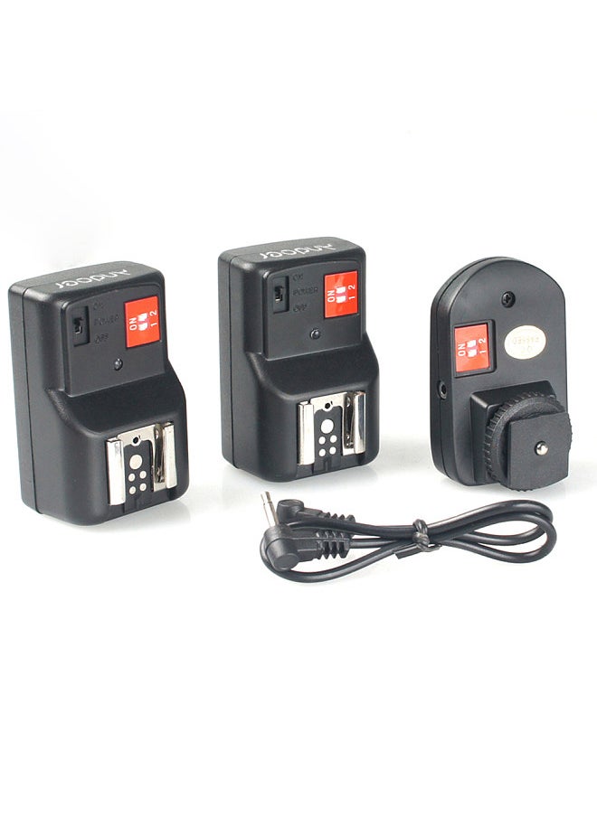 ANDOER - Andoer PT-04GY 4 Channels Wireless Remote Speedlite Flash Trigger Universal 1 Transmitter & 2 Receivers for Canon Nikon Pentax Olympus - Image 1