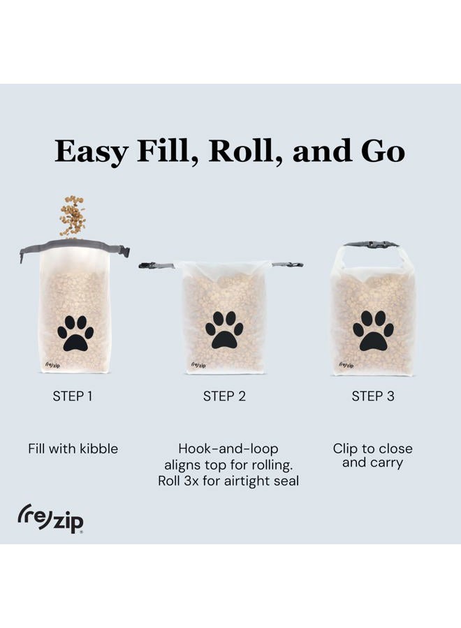 rezip Roll Top Reusable Pet Food Storage Bag - Image 4