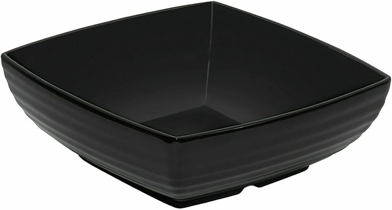 GET ML69BK Melamine Textured Square Serving Bowl 4 Quart Black