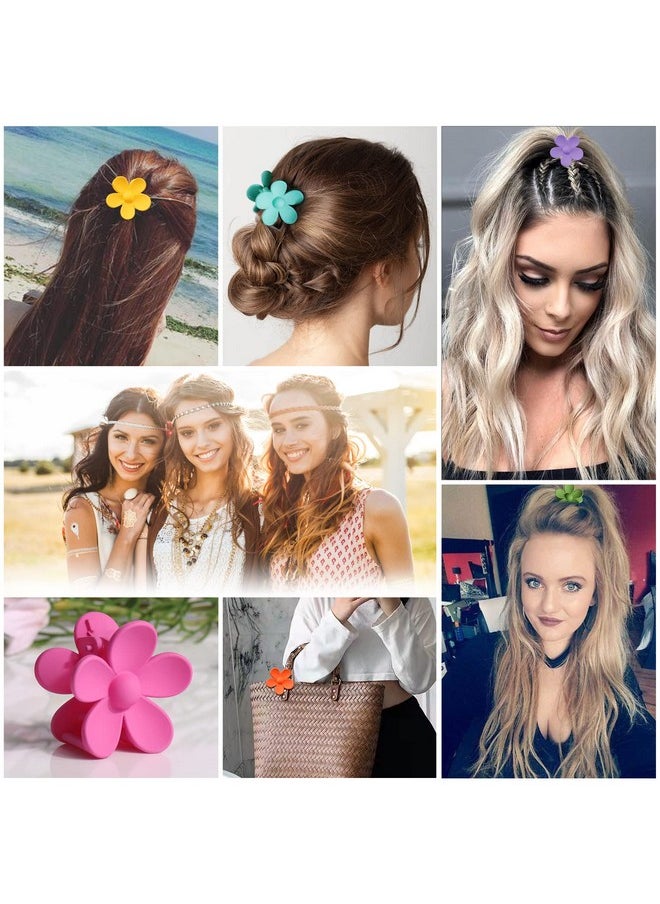 PalkSky Palksky Small Flower Hair Claw Clips for Women Girls Kids, 10 PCS Tiny Thin/Medium Thick Hair, 1.35 Inch Mini Jaw Clips/Hair Clamps Nonslip Clip/Hair Accessories  - Image 5