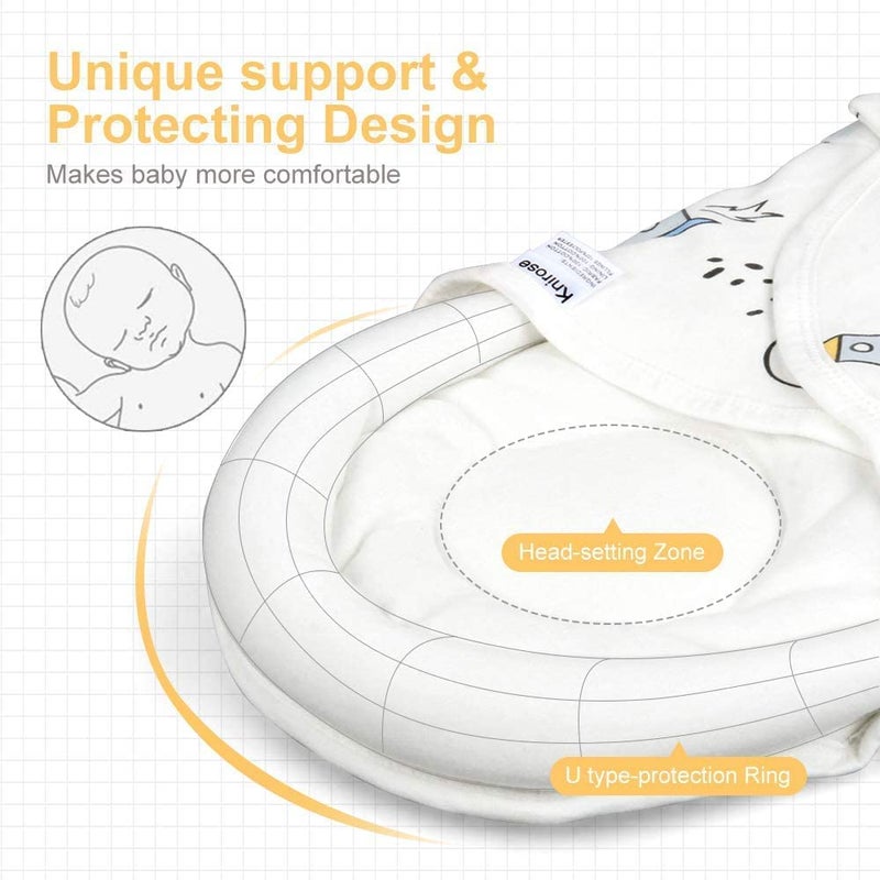 Knirose Baby Swaddle Blankets, Unisex Baby Blanket Wrap for Newborn Baby Boys Girls, Skin Friendly Wearable Swaddle Sleep Sack Made of Combed Cotton (Planet, White, 0-3 Months) - Image 3