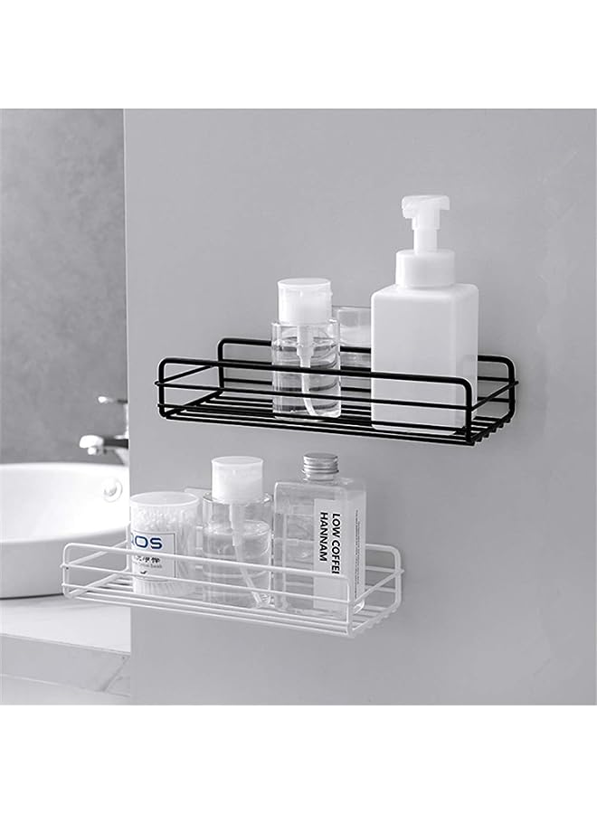 Raxoom ANNA Adhesive Bathroom Shelf Organizer Shower Caddy Kitchen Spice Rack Wall Mounted No Drilling - 2 Pack - Image 1
