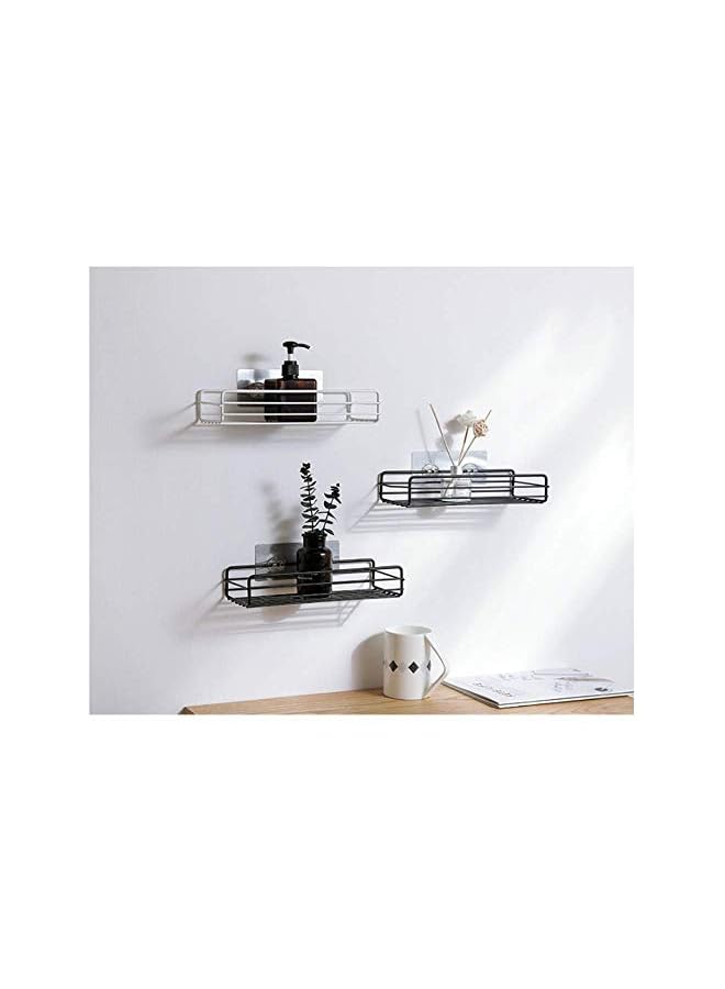Raxoom ANNA Adhesive Bathroom Shelf Organizer Shower Caddy Kitchen Spice Rack Wall Mounted No Drilling - 2 Pack - Image 4