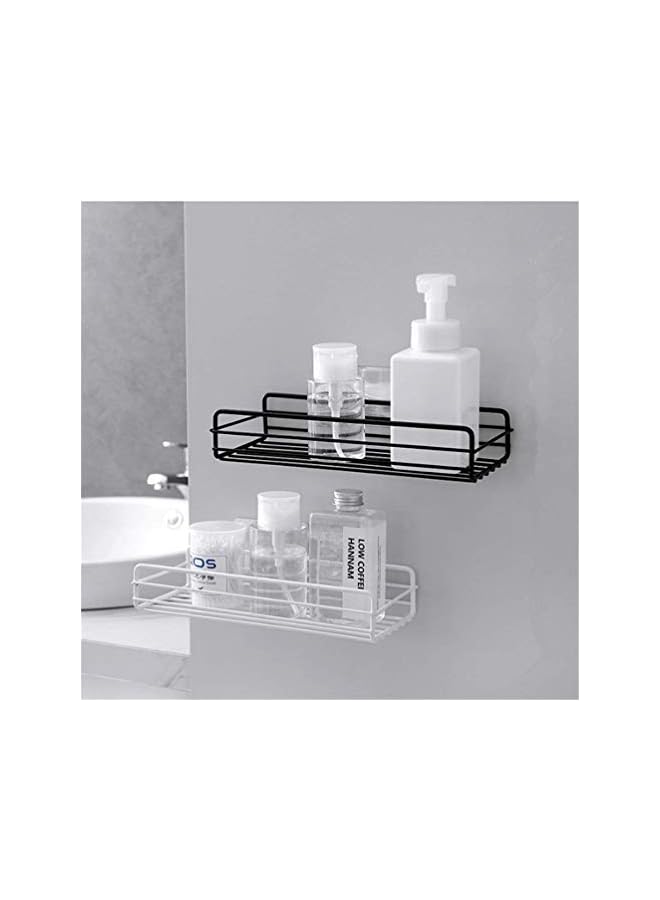 Raxoom ANNA Adhesive Bathroom Shelf Organizer Shower Caddy Kitchen Spice Rack Wall Mounted No Drilling - 2 Pack - Image 2