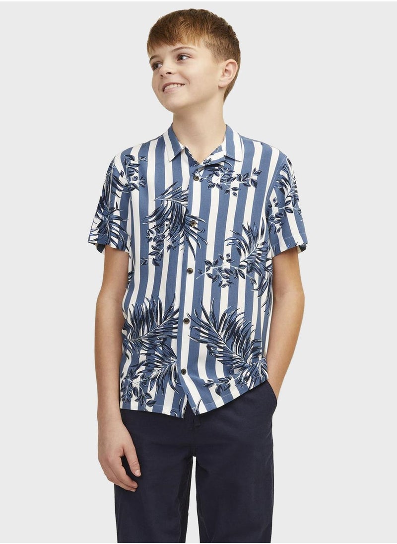 Jack & Jones Junior - Youth Striped Aop Shirt - Image 1
