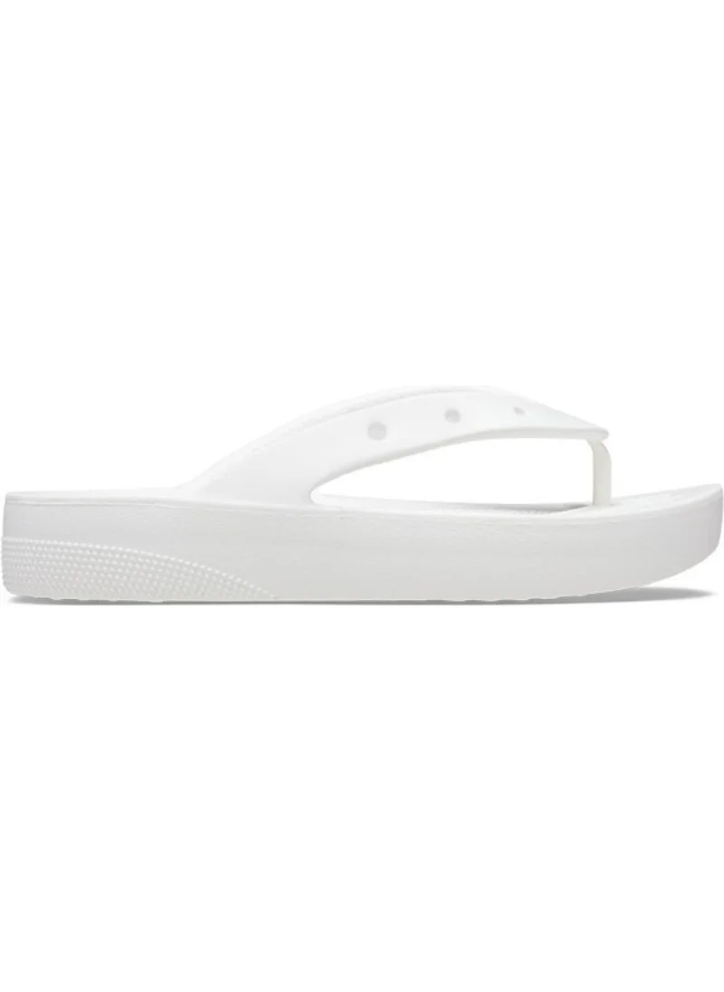 crocs Classic Platform Flip W Women's White Slippers 207714-10010