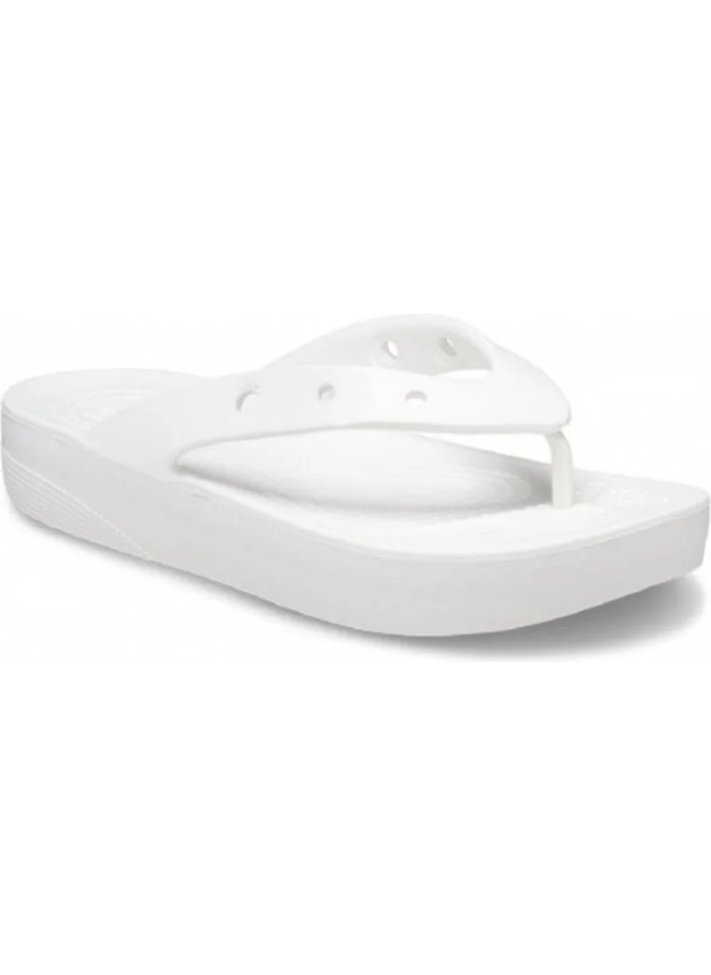 كروكس Classic Platform Flip W Women's White Slippers 207714-10010