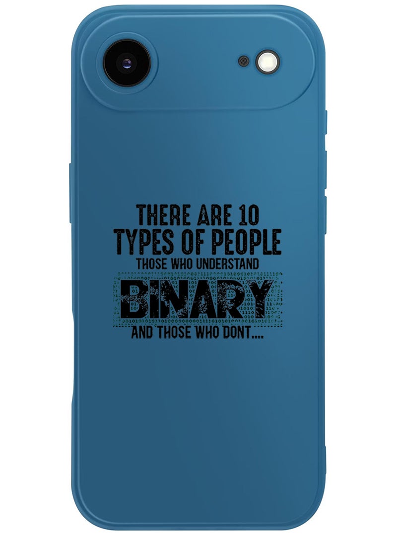 Theodor Protective Slim Fit Case Liquid Silicone Cover with Full Body Protection Anti-Scratch Shockproof Case For Apple iPhone 17 Air (Blue) Binary Black - Image 1