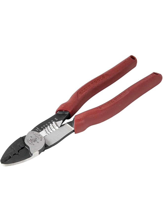 Klein Tools 2005N Wire Cutter Made Inch Stripper Crimper Tool Strips 10 18 Awg Stranded Crimps 10 22 Awg Terminals With Shear Cutter - Image 1