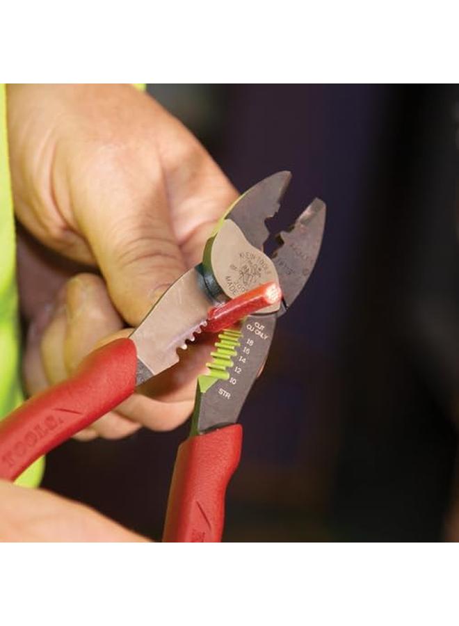 Klein Tools 2005N Wire Cutter Made Inch Stripper Crimper Tool Strips 10 18 Awg Stranded Crimps 10 22 Awg Terminals With Shear Cutter - Image 4