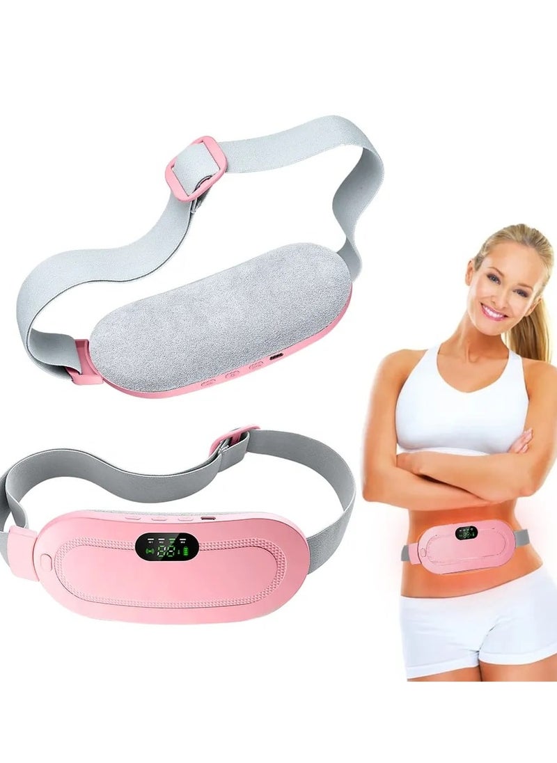 ABJ Menstrual Heating Pad, Electric Cordless Heated Waist Belt,Fast Heating Pad with 3 Heat Levels and 3 Vibration Massage Modes, Menstrual/Period, Back or Belly Pain Relief for Women or Girl  - Image 1