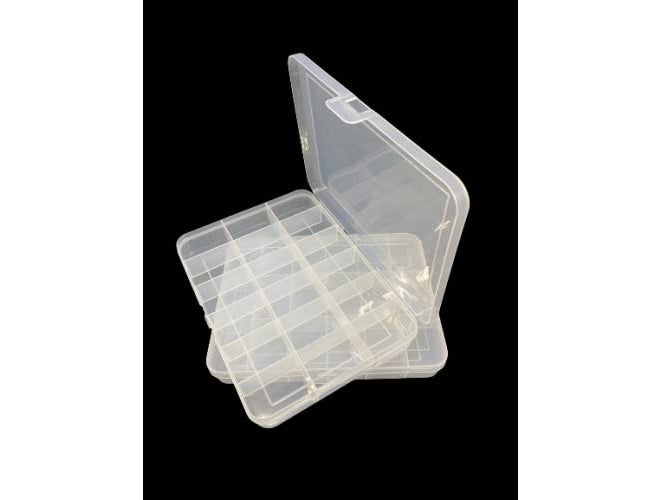 c s m ® Jewelry Box with partitions Transparent 18 Grids Rectangular Storage Boxes - Big Size Box (Pack of 2 Boxes) - Image 3