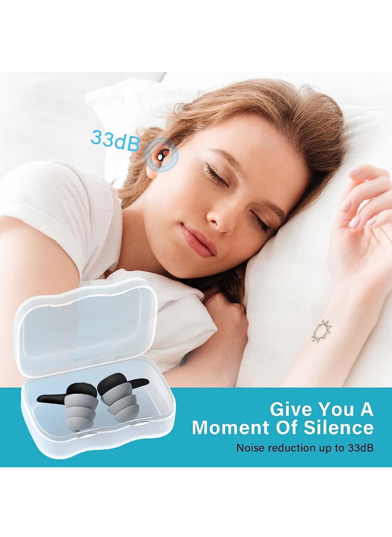 Rock Pow Earplugs for Sleeping Noise Cancelling Ear Plugs for Kids & Adult Reusable Noise Reduction Ear Plugs Ear Protection Sleep Ear Plugs for Sleeping Snoring Work Swimming Travel Studying Concerts  - Image 2