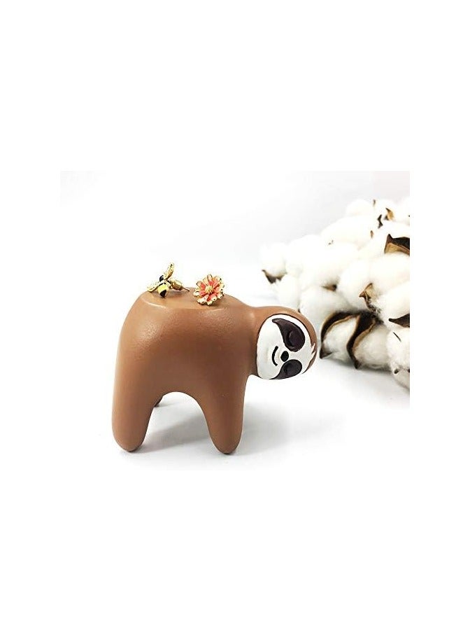 Cute Sloth Ring Holder, Funny Sloth Art Deco Jewellery Holder Bowl/Standing Earrings/Necklace Decorative Counter Table Nightstand in Bathroom or Bedroom - Image 2