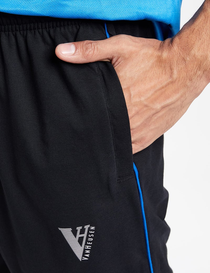 Van Heusen Men Athleisure Smart Tech Regular Fit Mid Rise Trackpants-Easy Stain Release,Anti Stat,Ultra Soft_50056_Black_S - Image 5