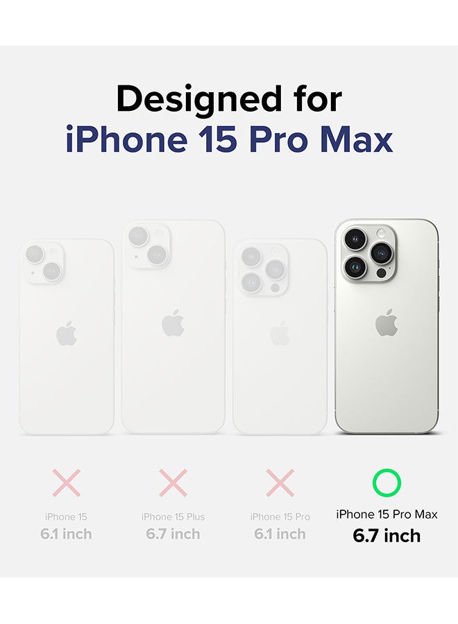 رينجك جراب Fusion-X متوافق مع iPhone 15 Pro Max، غطاء خلفي شفاف صلب مرن ناعم من مادة TPU مقاوم للخدش ومضاد للصدمات - Image 2