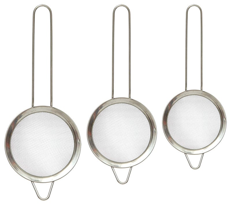 Stainless steel tea infuser set of 3, silver