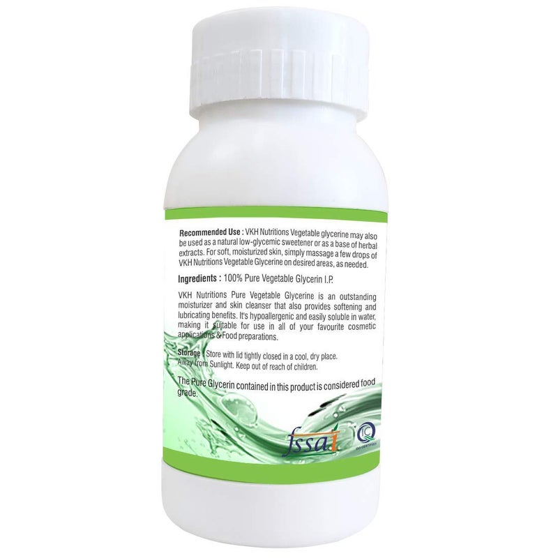 VKH Nutritions Vegetable Glycerin 200gmPure Edible Glycerin Food Grade Glycerine for Skin Body Face Lips Hair Soap Cosmetics and Cake PreparationPack of 2 400GM - Image 2