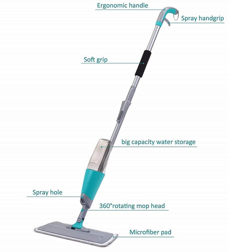 PRITAMA Microfiber Floor Cleaning Spray Mop with Removable Washable Cleaning Pad and Integrated Water Spray Mechanism 360 Degree Floor Cleaning Mops Spray mop Set - Image 3