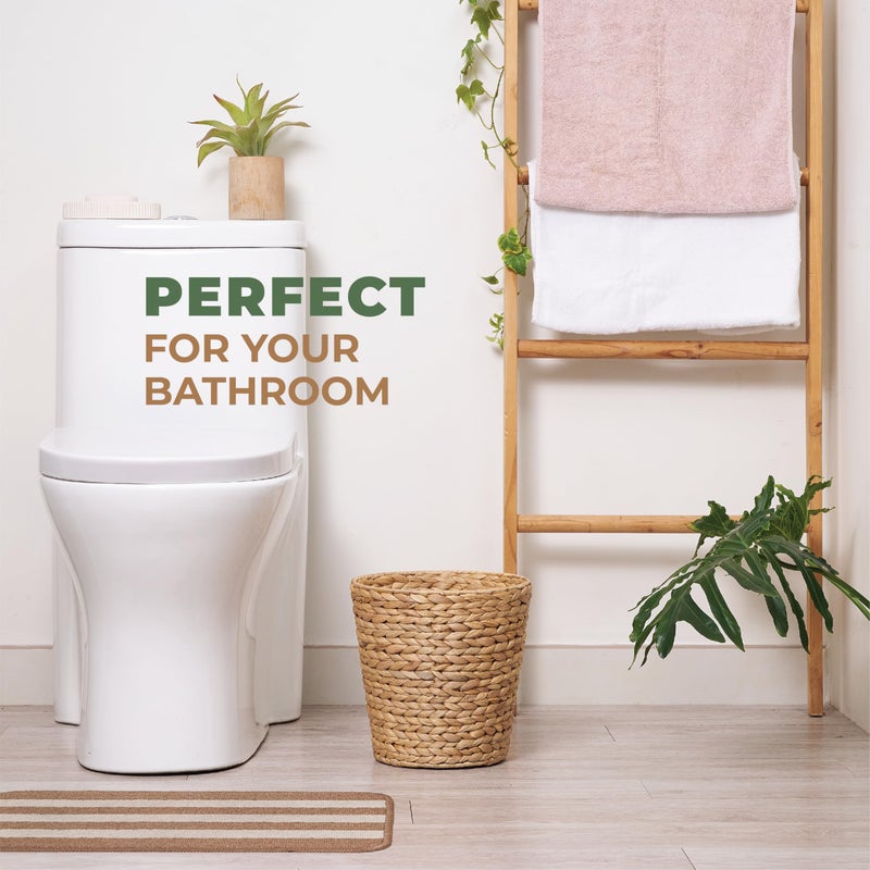84ECO 2-Pack Wicker Trash Cans for Bathroom, Bedroom, Office - Rattan Trash Can - Decorative Waste Basket - Image 2