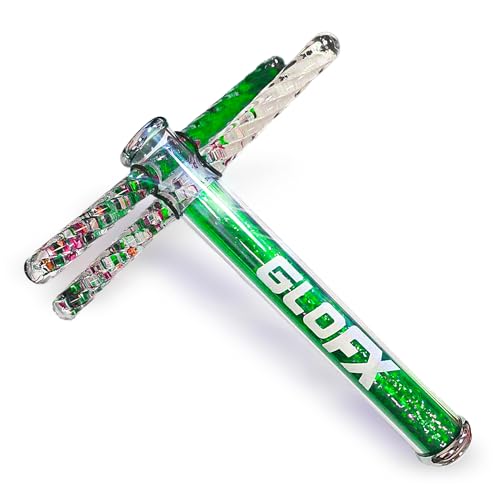 GloFX 75inch Green Liquid Kaleidoscope Tube Colorful Kaleidoscopes for Adults Rave Glitter Wands Sensory Glitter Wands - Image 1