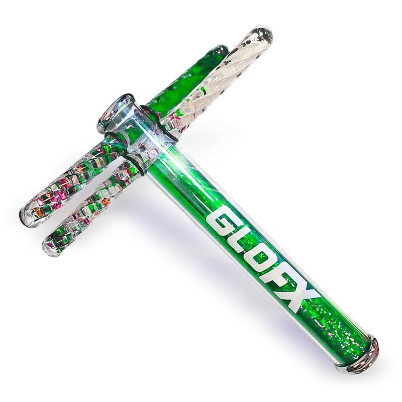 GloFX 75inch Green Liquid Kaleidoscope Tube Colorful Kaleidoscopes for Adults Rave Glitter Wands Sensory Glitter Wands - Image 2