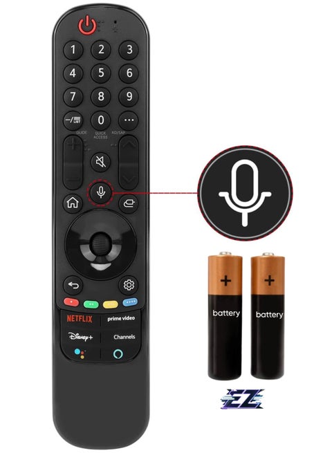 LG Magic Remote MR21GA, Voice Only Remote Control for LG 2021 Smart OLED QLED NanoCell TVs with 4 Shortcut Buttons (No NFC Function) with battery