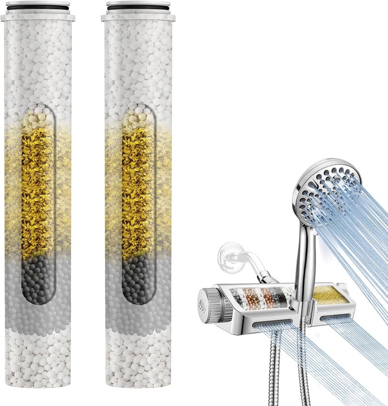 MakeFit Shower Head Filter Replacement Cartridge for Filtered Shower Head with Handheld Combo-SSJ731/SW9730 (2-PACK) - Image 1