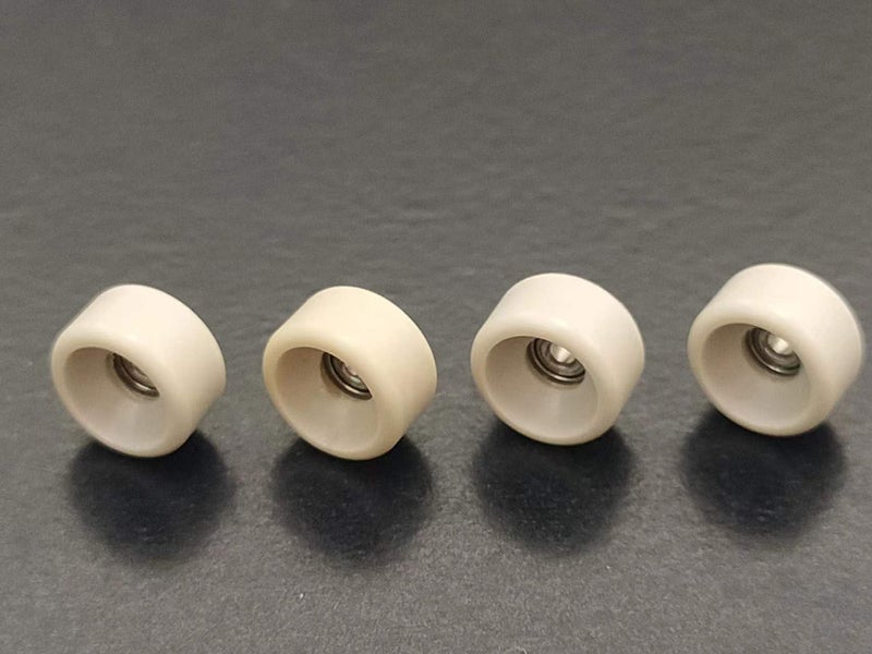 LEEFAI Pro Fingerboard Wheels Handmade Peek Finger Skateboard Wheel- Durable Outdoor Street Bowl Wheels- Measure 8.5x5.0mm - Image 2