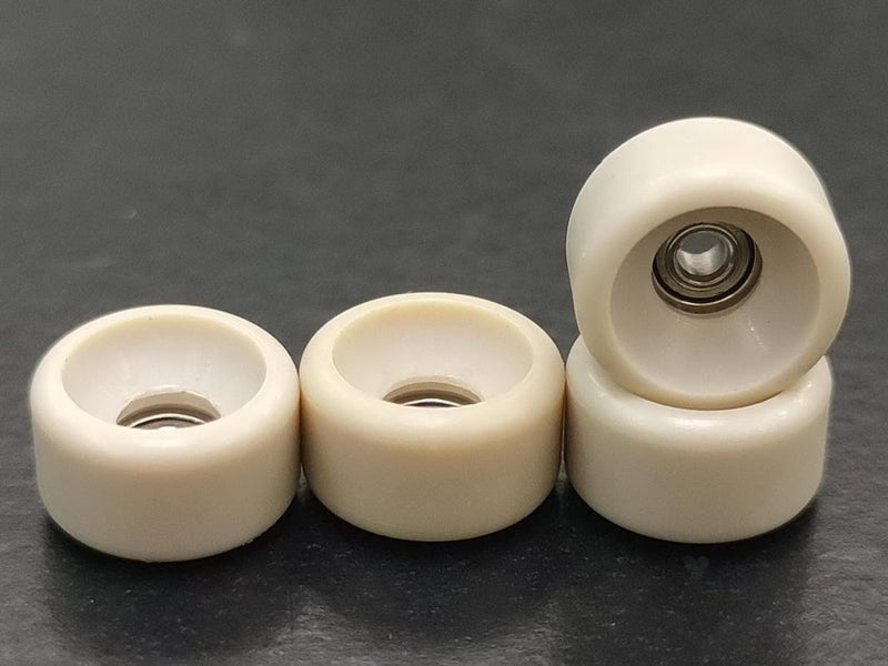 LEEFAI Pro Fingerboard Wheels Handmade Peek Finger Skateboard Wheel- Durable Outdoor Street Bowl Wheels- Measure 8.5x5.0mm - Image 1
