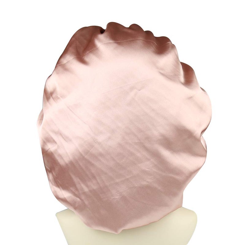 Alnorm Night Cap Satin Hair Bonnet Sleeping Hat for Women Coral Red - Image 4