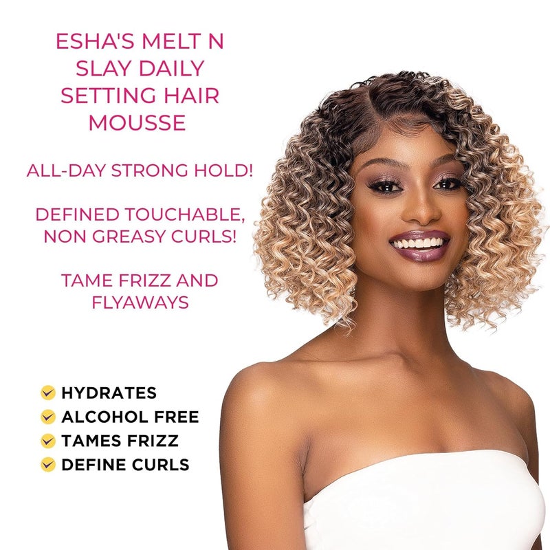 Esha Melt N Slay Daily Setting Hair Mousse (2.7 Fl oz) - Image 3