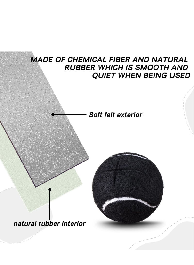Excefore - 8 Pieces Precut Walker Tennis Balls  for Furniture Chairs Leg, Tennis Ball for Non Slip Rubber Glide Tennis Ball Coverings for Desks Stools Tables Floor Protector (Black) - Image 1