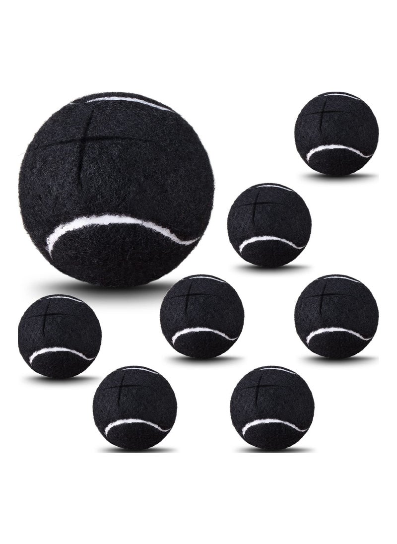 Excefore - 8 Pieces Precut Walker Tennis Balls  for Furniture Chairs Leg, Tennis Ball for Non Slip Rubber Glide Tennis Ball Coverings for Desks Stools Tables Floor Protector (Black) - Image 1