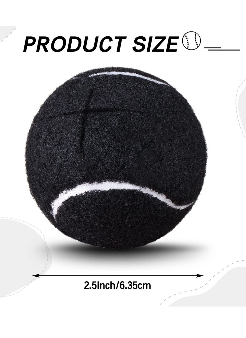 Excefore - 8 Pieces Precut Walker Tennis Balls  for Furniture Chairs Leg, Tennis Ball for Non Slip Rubber Glide Tennis Ball Coverings for Desks Stools Tables Floor Protector (Black) - Image 1