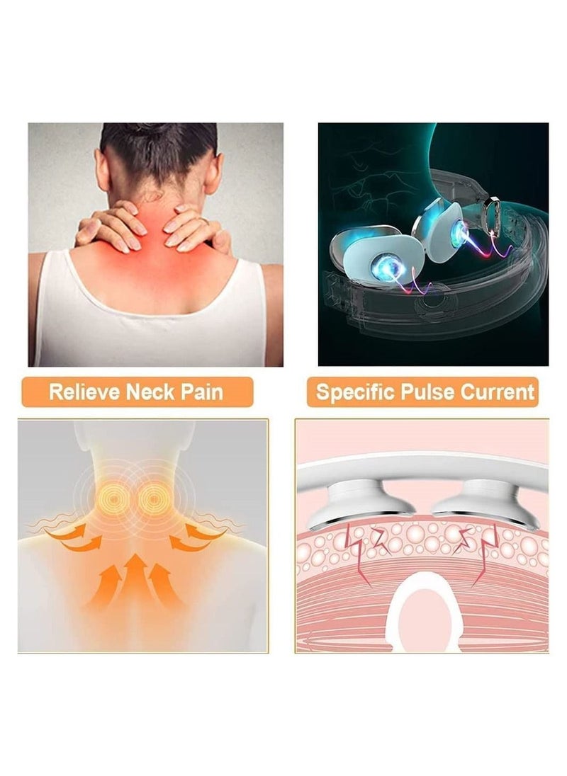 DMG TECH - Neck Massager, EMS Neck Acupoints Lymphvity Massager Device, Lymphatic Drainage Machine, 12 Modes EMS Neck Massager for Pain Relief, Portable Neck Lymphatic Massager for Women Men Gift - Image 1