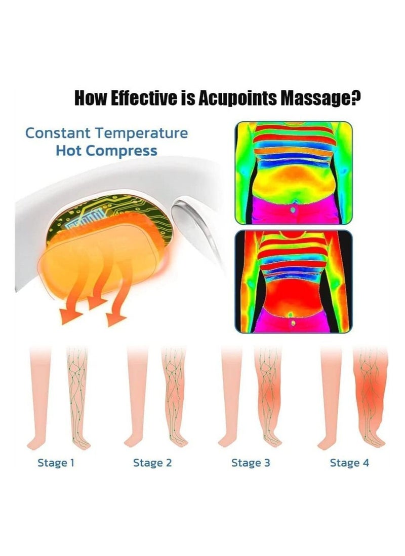 DMG TECH - Neck Massager, EMS Neck Acupoints Lymphvity Massager Device, Lymphatic Drainage Machine, 12 Modes EMS Neck Massager for Pain Relief, Portable Neck Lymphatic Massager for Women Men Gift - Image 1