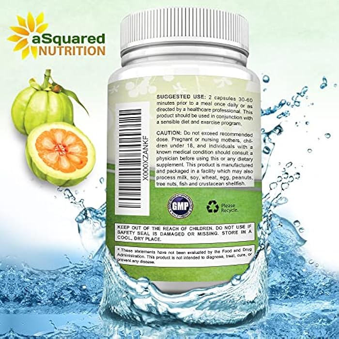 aSquared Nutrition 100% Pure Garcinia Cambogia Extract - 120 Capsules, Ultra High Strength HCA, Natural Weight Loss Diet Pills XT, Best Extreme Fat Burner Slim & Detox Max, Premium Blocker for Men & Women, Made in USA - Image 5