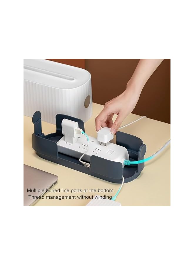 promass Cable Management Box, Ventilation and Heat Dissipation Large Capacity Storage Box, Cord Hider Suitable for TV, Computer, Laptop Power Strips, Fashionable Power Strip Box for Home, Office - Image 3