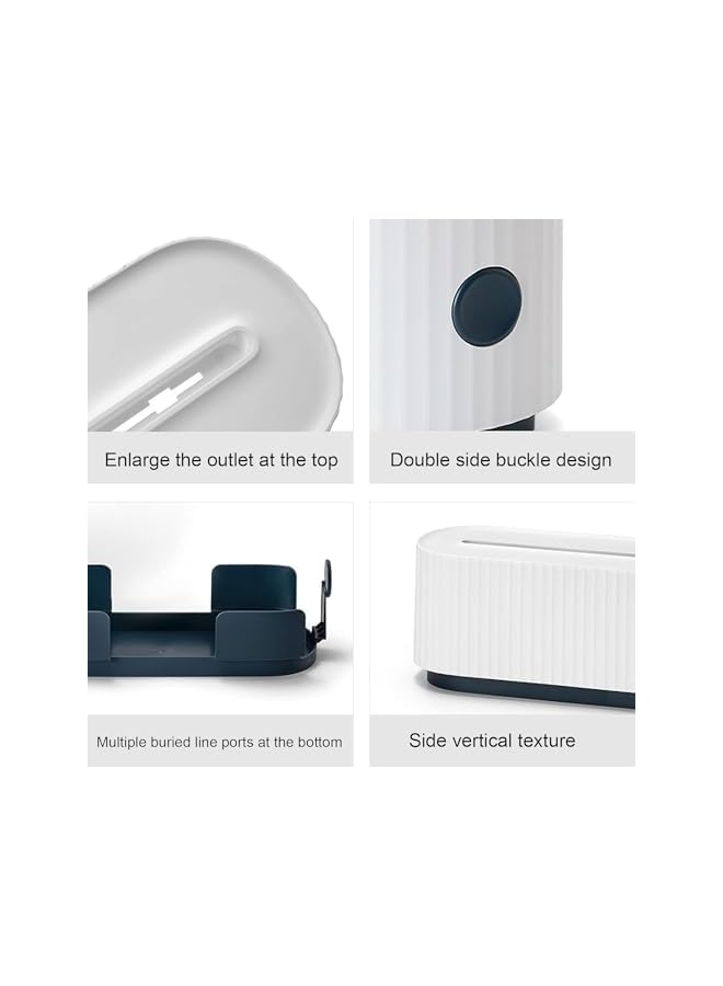 promass Cable Management Box, Ventilation and Heat Dissipation Large Capacity Storage Box, Cord Hider Suitable for TV, Computer, Laptop Power Strips, Fashionable Power Strip Box for Home, Office - Image 2