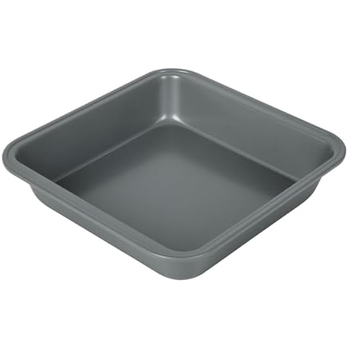 Bakeley 9Inch Nonstick Square Cake Pan Shallow Dish Bakeware for Oven Baking - Image 1