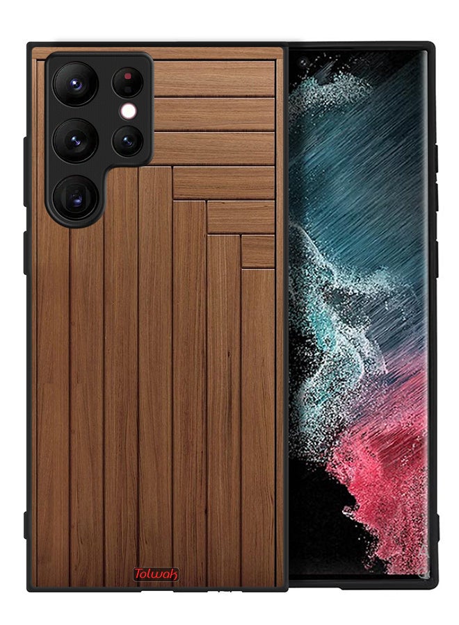 Tolwak Samsung Galaxy S22 Ultra 5G Protective Case Cover Door Pattern - Image 2