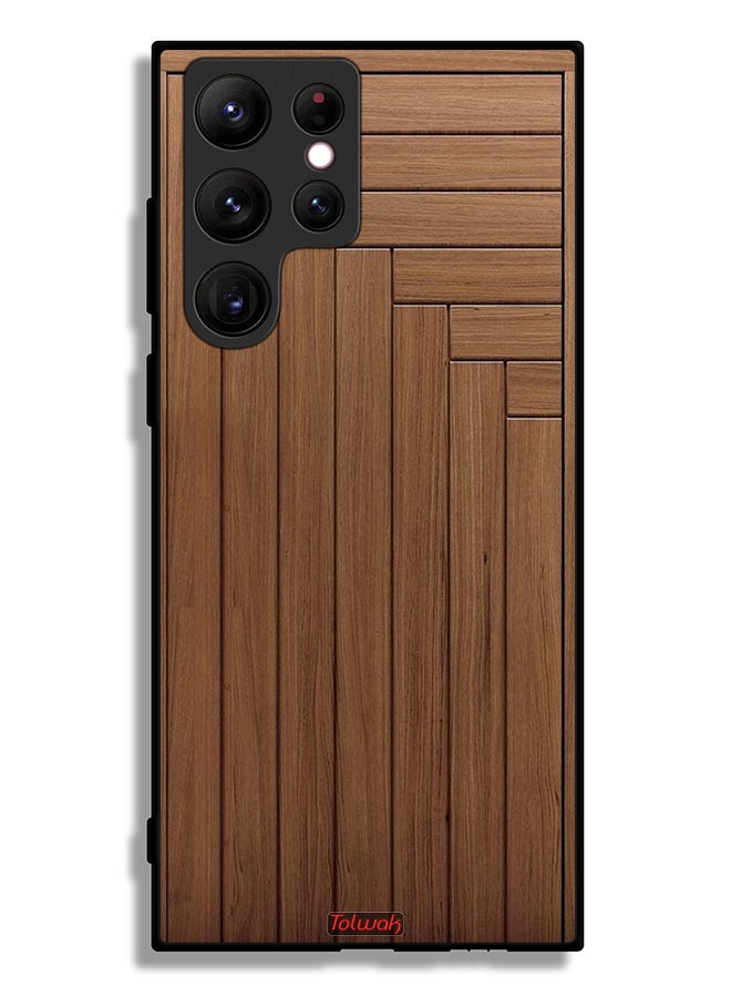 Tolwak Samsung Galaxy S22 Ultra 5G Protective Case Cover Door Pattern - Image 3