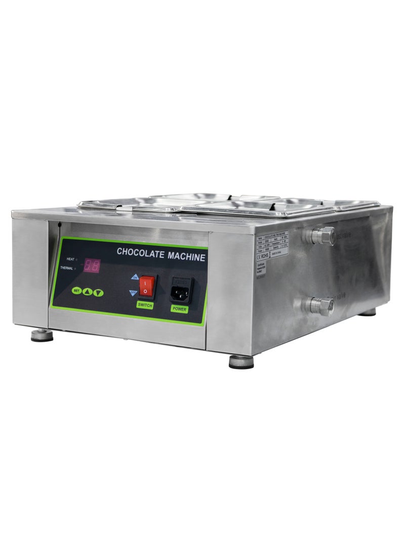 Grace - Commercial Chocolate Tempering Machine,1000W Chocolate Melting Machine With Temperature Control 4 Compartment - Image 1
