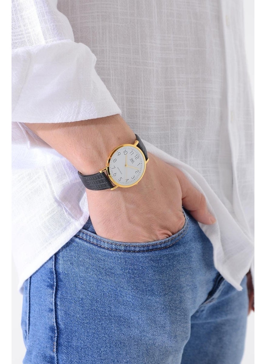Q&Q Men's Leather Wristwatch  - Image 3