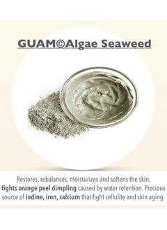 guam Guam Seaweed & Tourmaline Thermal Mud Cellulite Remover | 3-minute Shower Body Mask for Cellulite Removal | Hot Infrared FIR Anti Cellulite Treatment for Thighs and Legs, 1.1LB  - Image 3