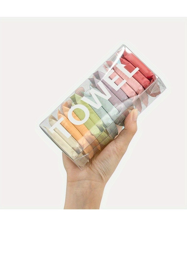 Generic 14pcs/set Compressed Disposable Washcloths Travel Portable Cotton Facial Cleansing Towel Thickened Wet And Dry Dual-use  - Image 4