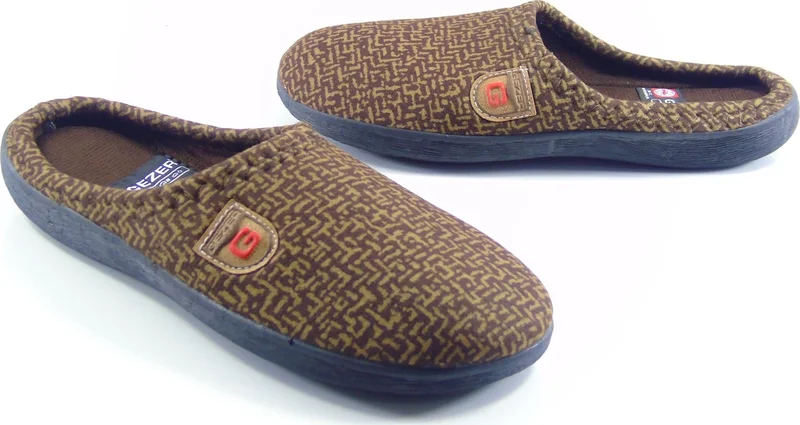 Gezer Winter Men's Home Slippers Brown - 12673