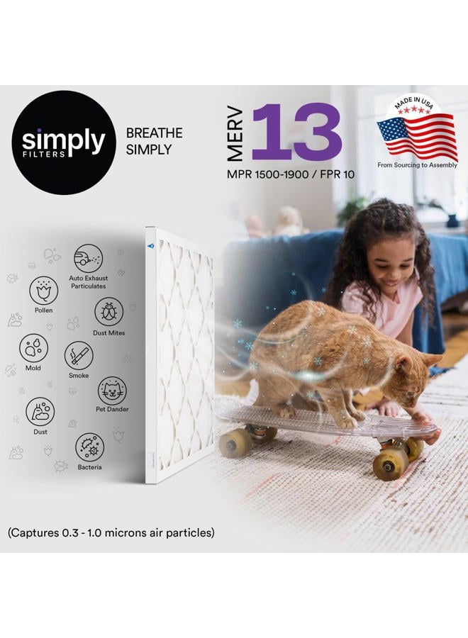 SIMPLY by MervFilters Air Filter MERV 13, MPR 1500 AC Furnace Air Filter, 6 Pack - Image 2